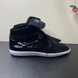 Android Homme Black Suede Patent Leather High Top Shoes Mens 11 Casual 🌹